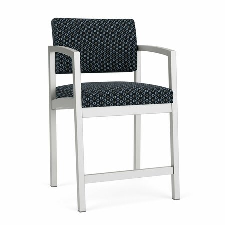 LESRO Lenox Steel Hip Chair Metal Frame, Silver, RS Night Sky Upholstery LS1161